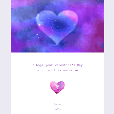 Galaxy Heart Valentine